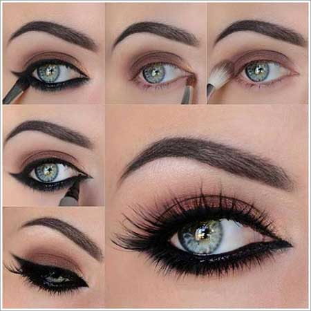 عکس هایی از آموزش آرایش چشم مجلسی جدید