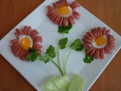 طرز تهیه املت آفتابگردانی با سوسیس و تخم مرغ طرز تهیه املت آفتابگردانی با سوسیس و تخم مرغ