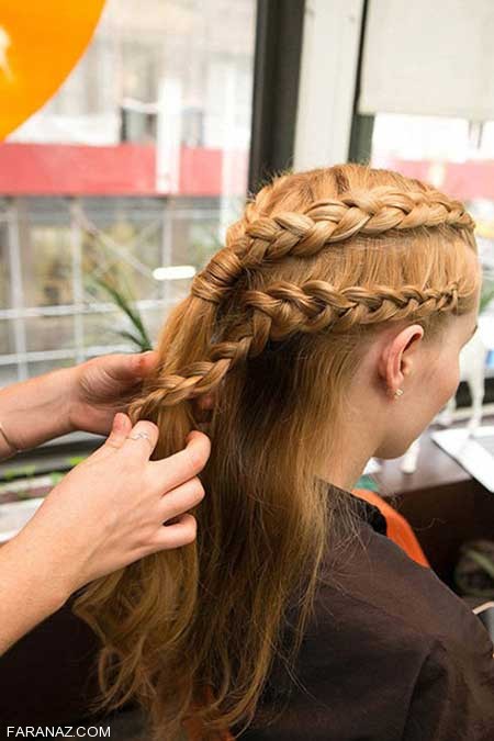 آموزش بافت مو دو ردیفه به سبک سریال تاج و تخت