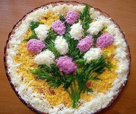 تزیین سالاد الویه بسیار زیبا