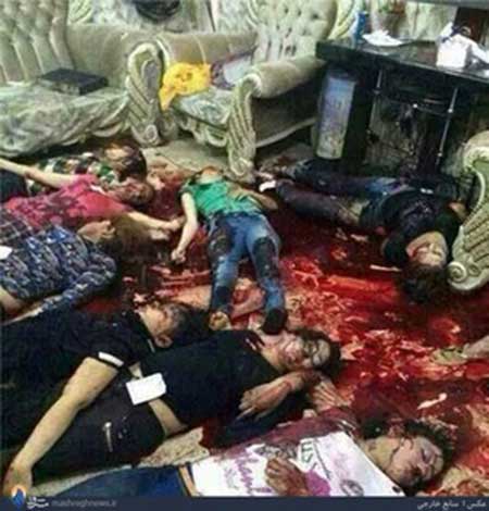 عکس هایی از قتل عام داعش در یک مهمانی زنانه (16+)