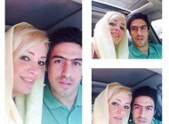 عکسی از ستاره فوتبال خسرو حیدری و همسرش