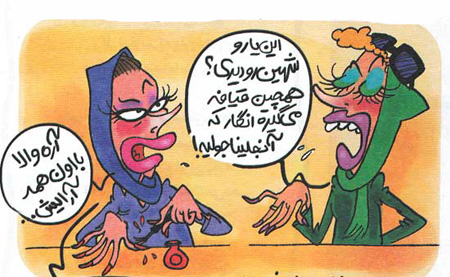 کاریکاتور خنده دار از آرایش زیاد خانم ها