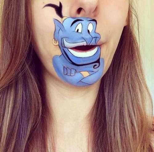 نقاشی های خلاقانه و جالب دیدنی روی لب
