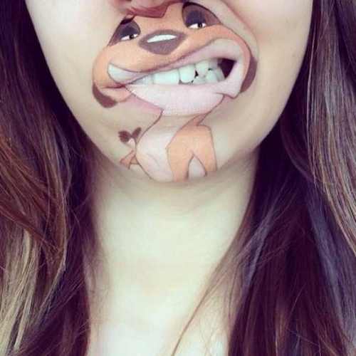 نقاشی های خلاقانه و جالب دیدنی روی لب