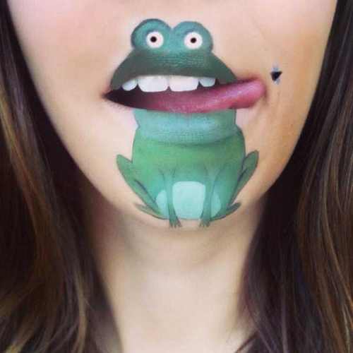 نقاشی های خلاقانه و جالب دیدنی روی لب