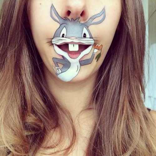 نقاشی های خلاقانه و جالب دیدنی روی لب