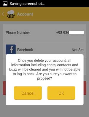 چگونه در BEETALK اکانت خود را حذف کنم؟