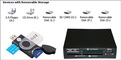 چگونه درایور خالی رم ریدر را ازMy computerحذف کنیم؟