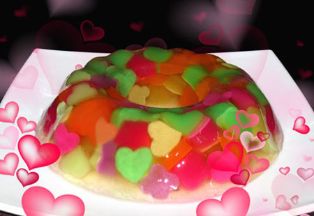 تزیین ژله ویژه ولنتاین