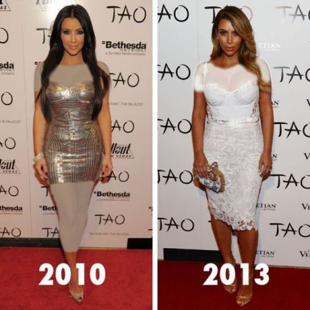 عکسهای ناب از تیپ کیم کارداشیان ازسال 2007 تا 2016