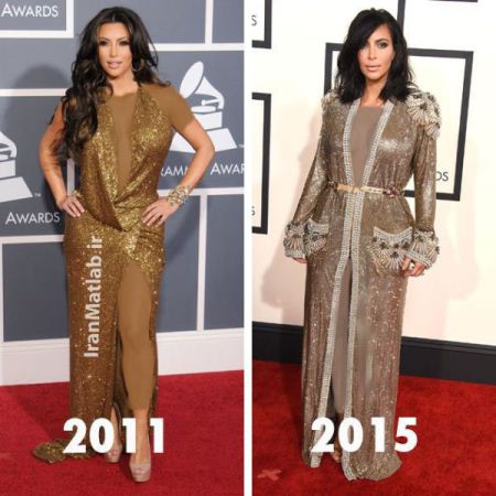 عکسهای ناب از تیپ کیم کارداشیان ازسال 2007 تا 2016