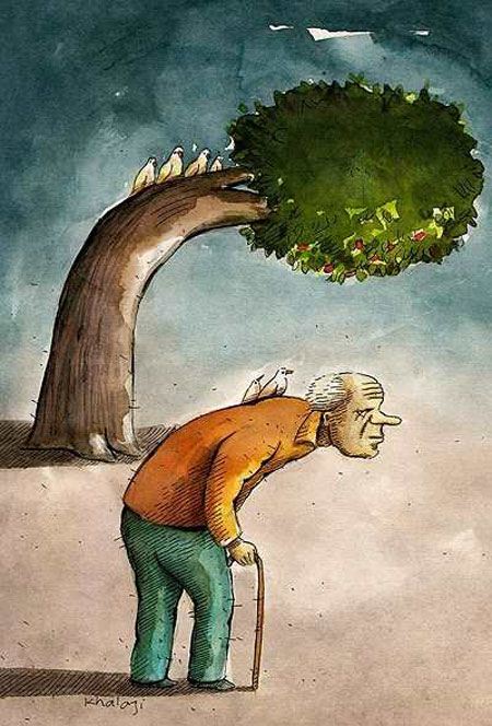 عکس کاریکاتوری جالب و خاص برای تبریک روز پدر