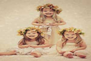 عکس های دیدنی از دختر کوچولوهای ناز سه قلو