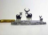 عکس های دیدنی و جالب از خلق آثار هنری روی چاقو