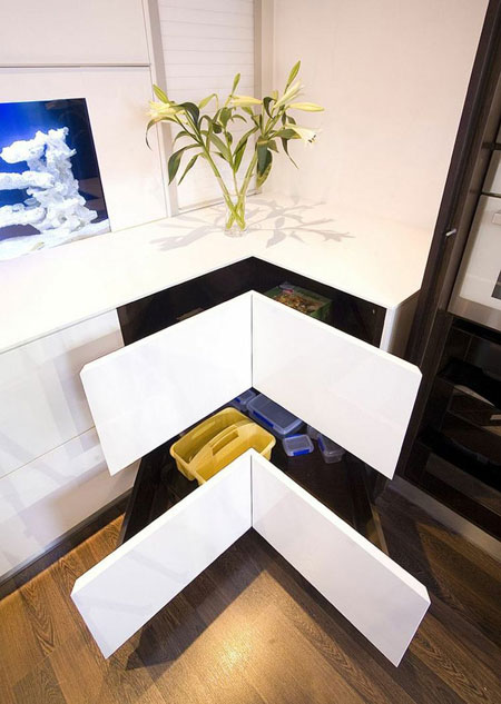 مدل کابینت گوشه آشپزخانه با طراحی و رنگ جدید