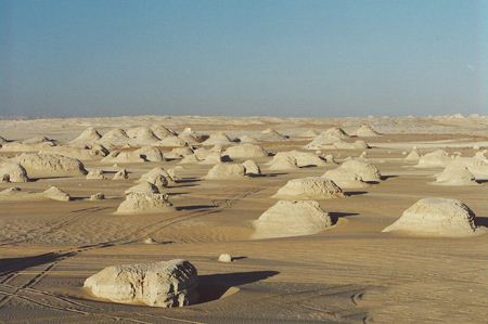 منطقه گردشگری کویر سفید یا صحرای بیضاء در مصر