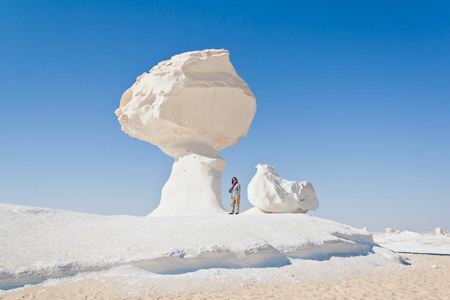منطقه گردشگری کویر سفید یا صحرای بیضاء در مصر
