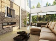 عکسهایی از زیباسازی فضای داخلی با دیوارهای سنگی