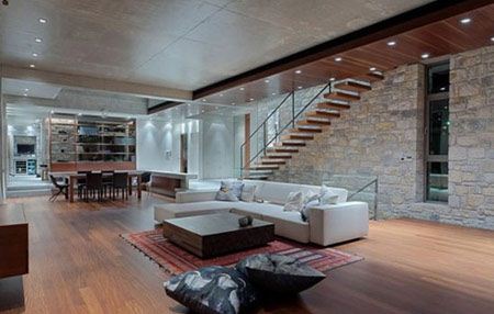 عکسهایی از زیباسازی فضای داخلی با دیوارهای سنگی