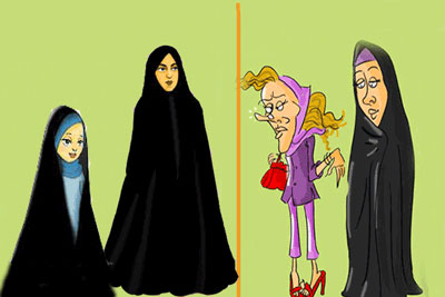 باحال ترین کاریکاتورهای با موضوع بد حجابی