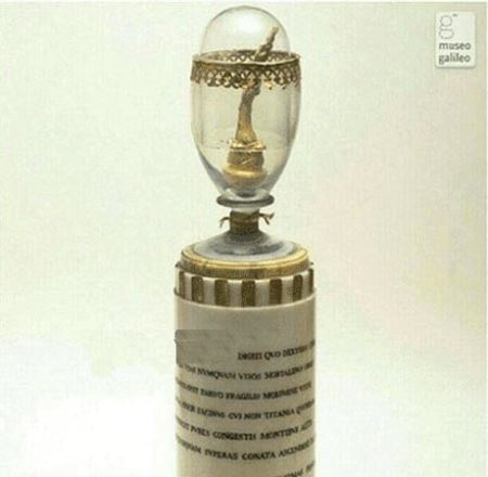 عکس هایی از انگشت اشاره گالیله در موزه ایتالیا