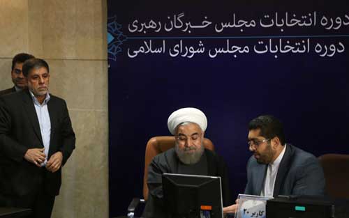 حضور حسن روحانی در انتخابات مجلس خبرگان رهبری (عکس)