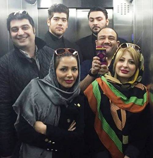 عکس دسته جمعی مهران غفوریان و همسرش با نیوشا ضیغمی