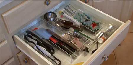 ساخت جداکننده کشو کابینت آشپزخانه برای نظم دهی