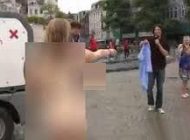 زنی که به امر شوهرش در خیابان برهنه گشت (عکس)