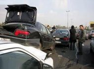 تصادف دلخرش زنجیره ای در کرمانشاه