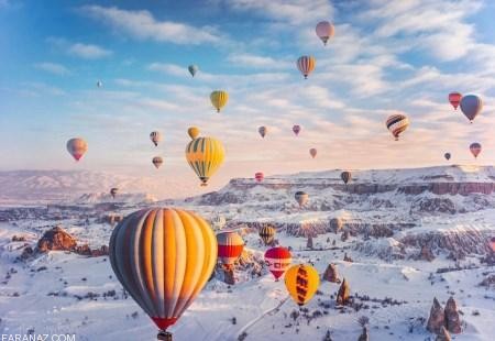 جشن بالن های رنگارنگ در دل آسمان ترکیه + تصاویر