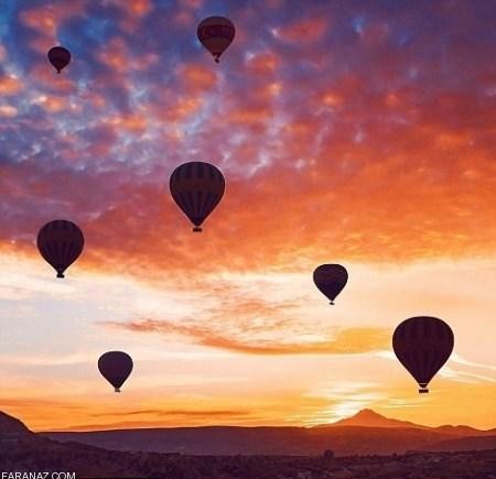 جشن بالن های رنگارنگ در دل آسمان ترکیه + تصاویر