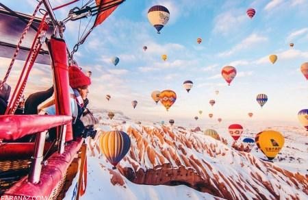 جشن بالن های رنگارنگ در دل آسمان ترکیه + تصاویر