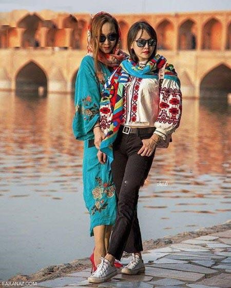 عکسهایی از حجاب جلف توریست های زن خارجی در اصفهان