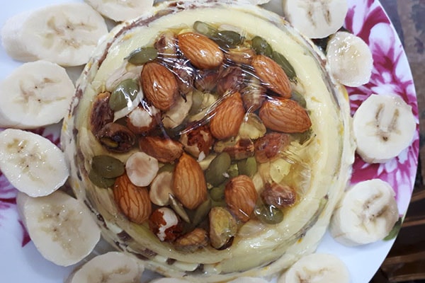 طرز تهیه ژله آجیلی | دسر خوشمزه ژله با مغز آجیل