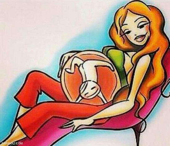 عکس های کارتونی و زیبا دوران بارداری برای پروفایل مادر باردار
