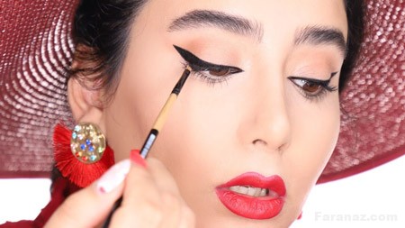 مدل خط چشم روباهی (آموزش کشیدن خط چشم مدل روباهی)